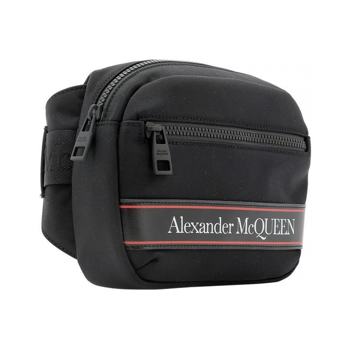 alexander mcqueen/亚历山大麦昆 男包 品牌字母logo 男士黑色时尚胸