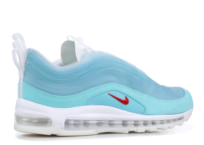 nike/耐克 air max 97 男女同款 万花筒 上海限定 薄荷绿 云层 子弹