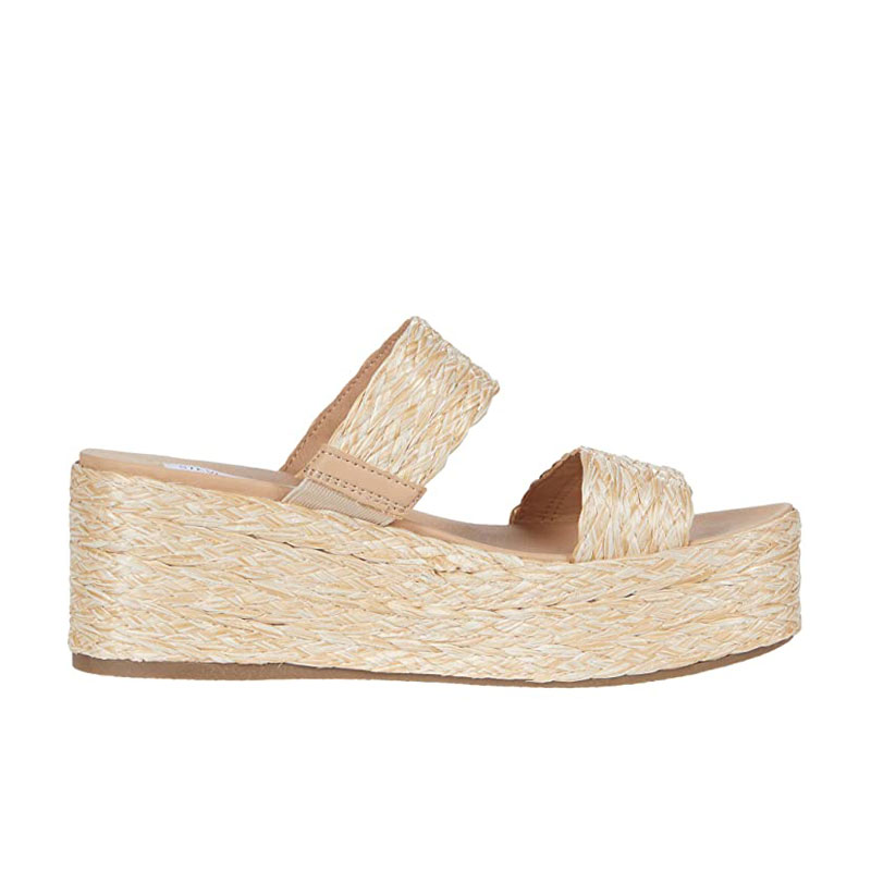 steve madden sandal系列 女士 卡其色中缝松糕鞋 jolted-natural