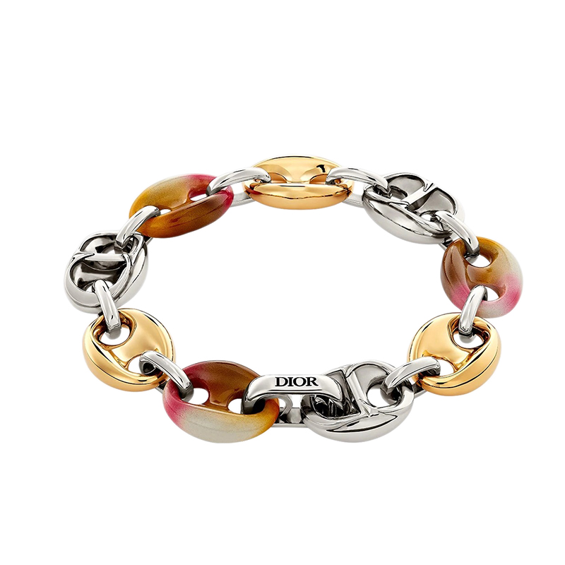 【dior迪奥 手链】【包税】dior/迪奥 21春夏新款 男士金色银色金属