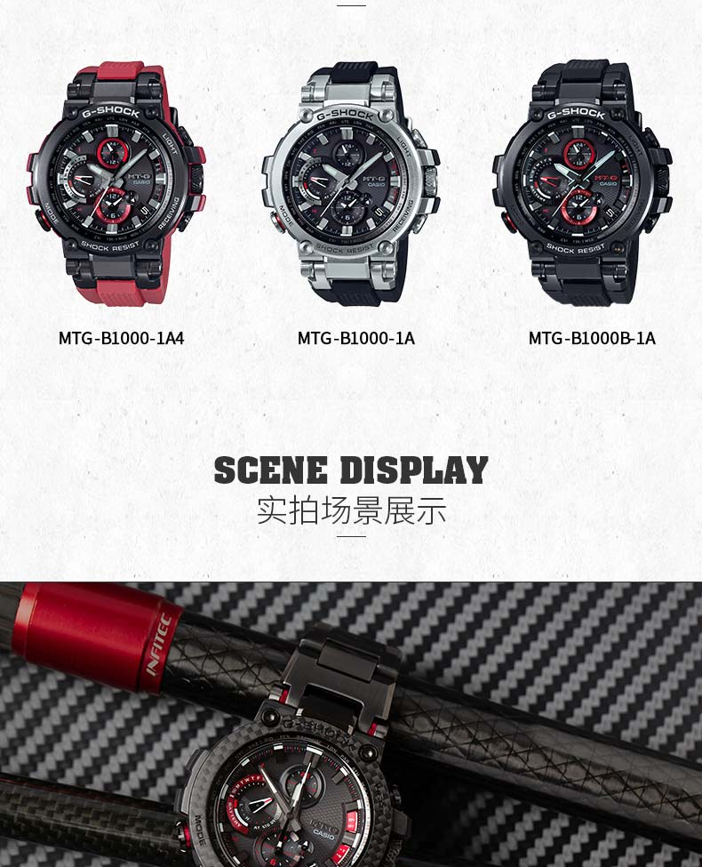 casio/卡西欧 g-shock gwr-b1000时尚运动防水男表石英手表 gwr-b1000