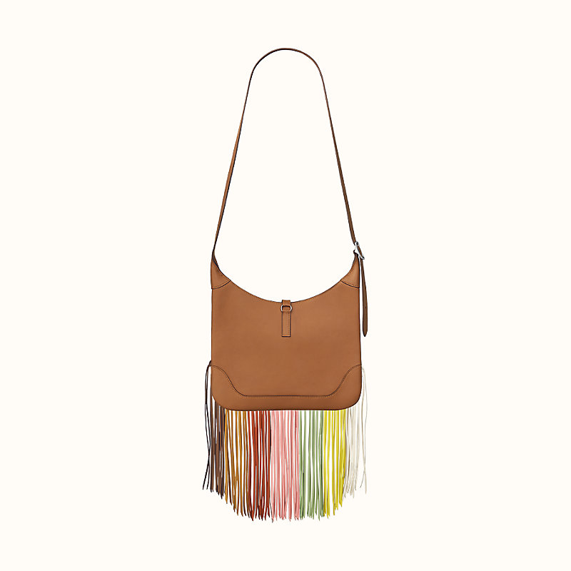 hermes/爱马仕小牛皮bag trim 31流苏彩虹斜挎包 h079227ckab 【预计4