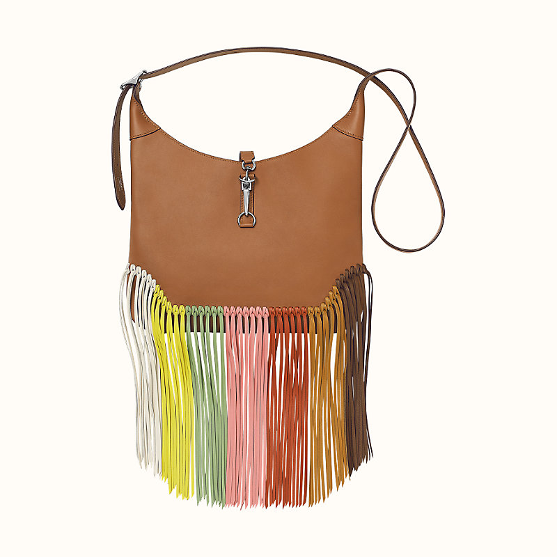 hermes/爱马仕小牛皮bag trim 31流苏彩虹斜挎包 h079227ckab 【预计4