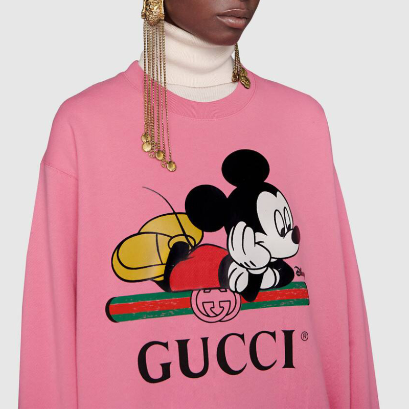 【预售】gucci/古驰 disney x gucci超大造型卫衣 粉色 469250 xjb8c