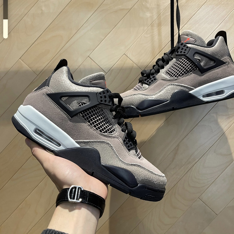 nike/耐克 air jordan 4 haze 男款 aj4 黑棕 麂皮 小ts 摩卡黑 休闲