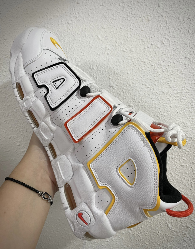 nike/耐克 air more uptempo 男款 皮蓬 大air 外星人 白蓝黄 篮球鞋