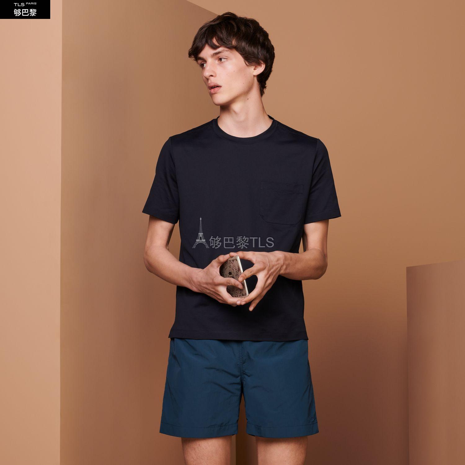 【包邮包税】 hermes爱马仕 21年春夏 男士 短袖t恤 t-shirt a poche