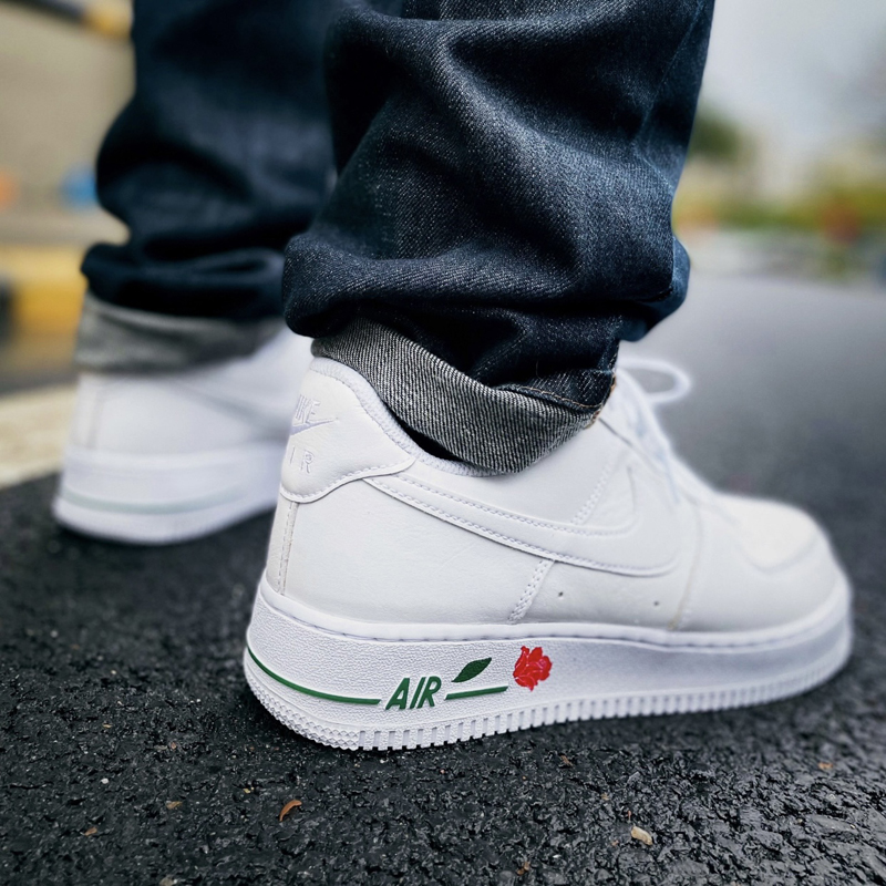 nike/耐克 air force 1 男女同款 af1 白色 空军一号 玫瑰情人节 休闲