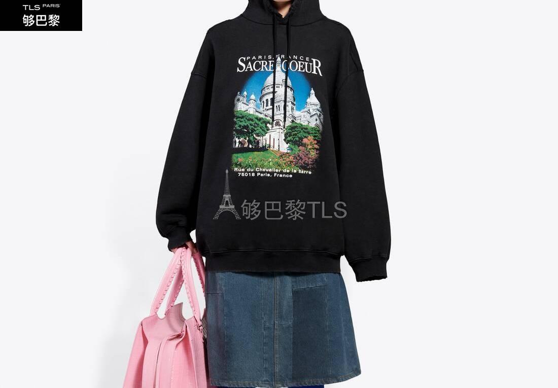 【包邮包税 balenciaga巴黎世家 21年春夏 女士 卫衣 sacre coeur