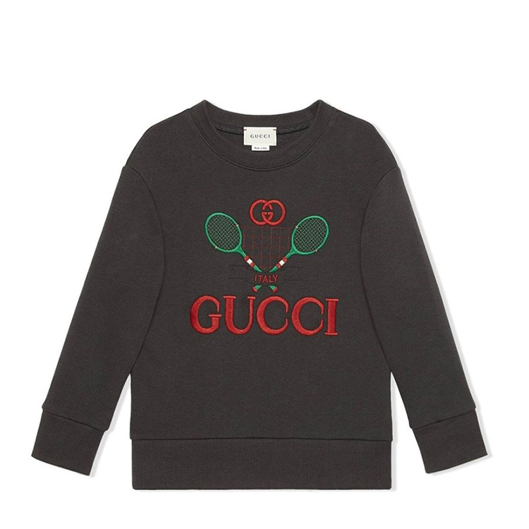 gucci/古驰 儿童 gucci 网球刺绣卫衣 男童 儿童卫衣/绒衫 586138-xjb