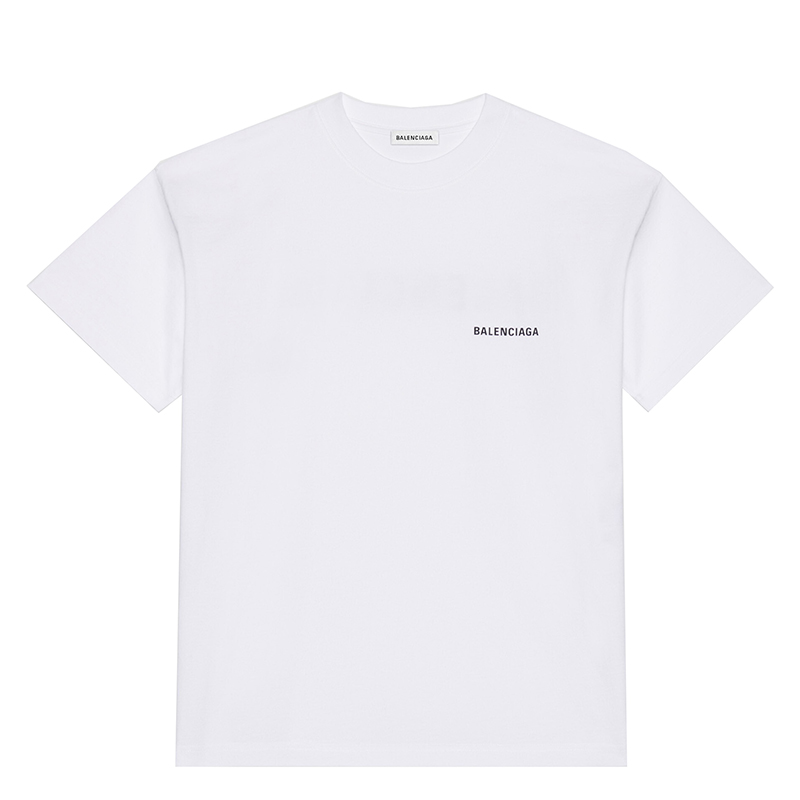 【包税】balenciaga/巴黎世家 2021年新款 女士白色棉质大版型t恤6129