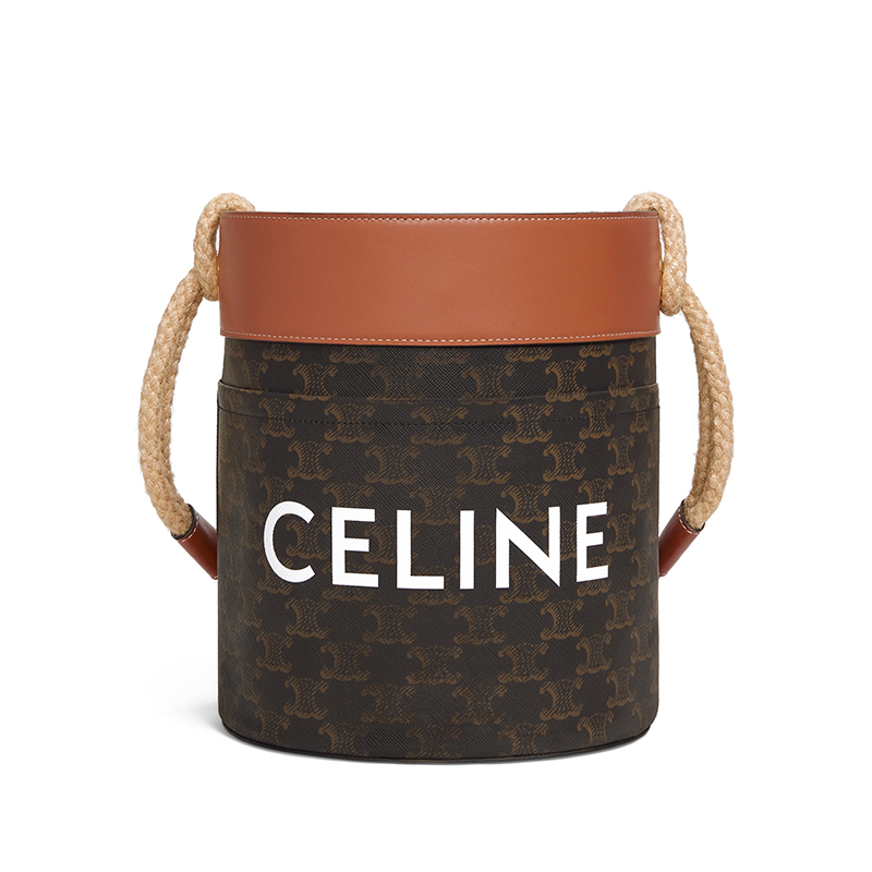 【包税】celine/赛琳 2021春夏新款 triomphe系列 女士黄褐色凯旋帆布