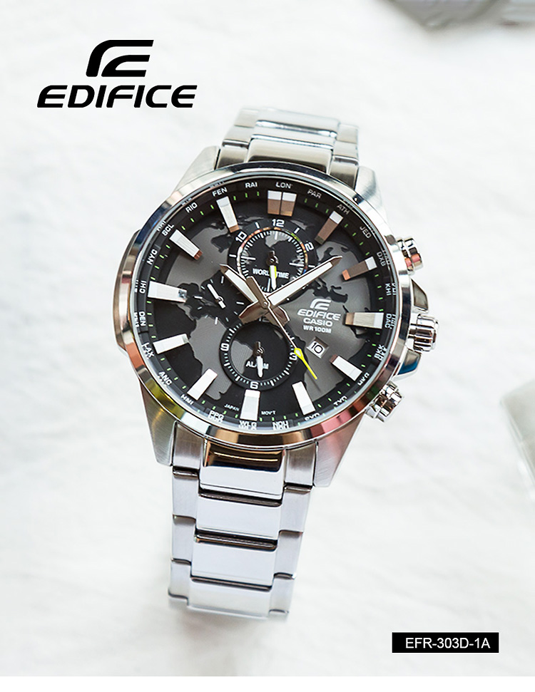 casio/卡西欧 edifice系列运动时尚防水男表efr-303