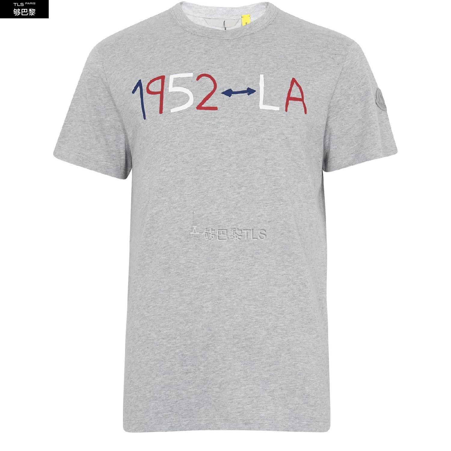 【包邮包税】 MONCLER蒙可蒙克莱 21年春夏 男士 短袖T恤 x 1952 Logo T 恤 MC37EA6CGRY 预定商品1-3周发货