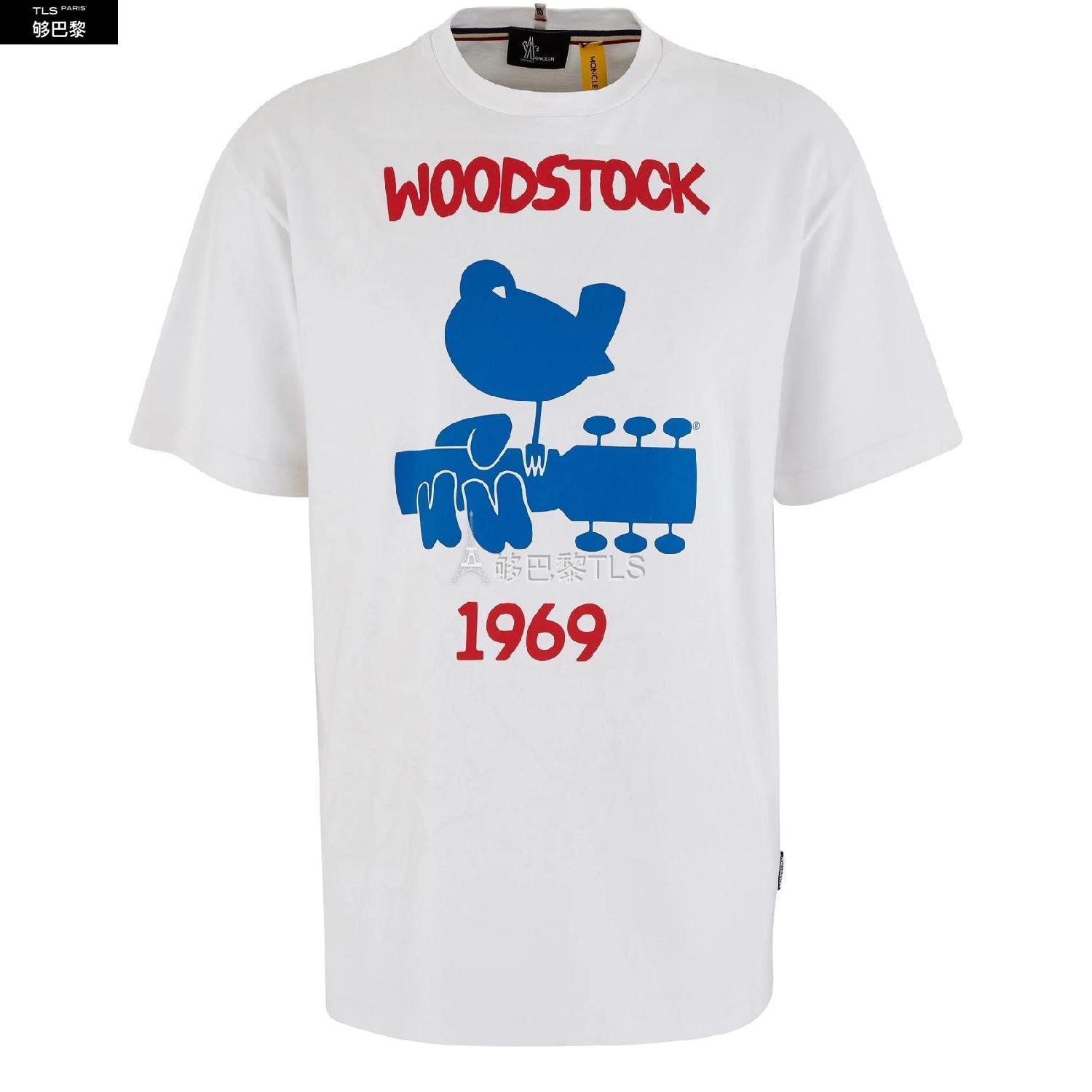 【包邮包税】 MONCLER蒙可蒙克莱 21年春夏 男士 短袖T恤 Grenoble - T 恤 MC392AUWWHT 预定商品1-3周发货