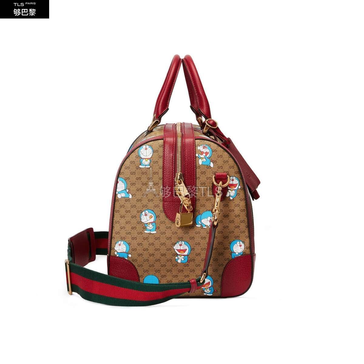 【包邮包税】 gucci古驰 21年秋冬 男士 doraemon x gucci中号旅行包