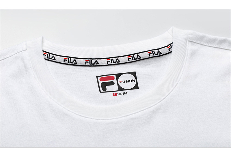 fila/斐乐夏季白色男士圆领棉质短袖t恤 t11m022116fwt lssp2104