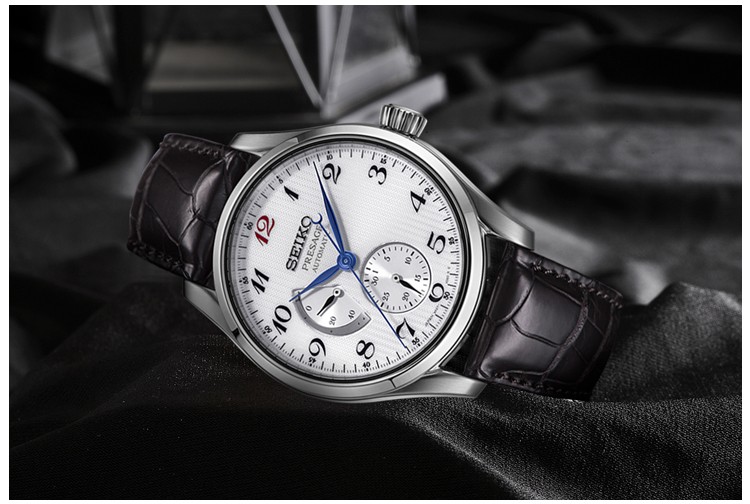seiko/精工 presage领航系列日本原装进口珐琅表盘鳄鱼皮表带休闲商务