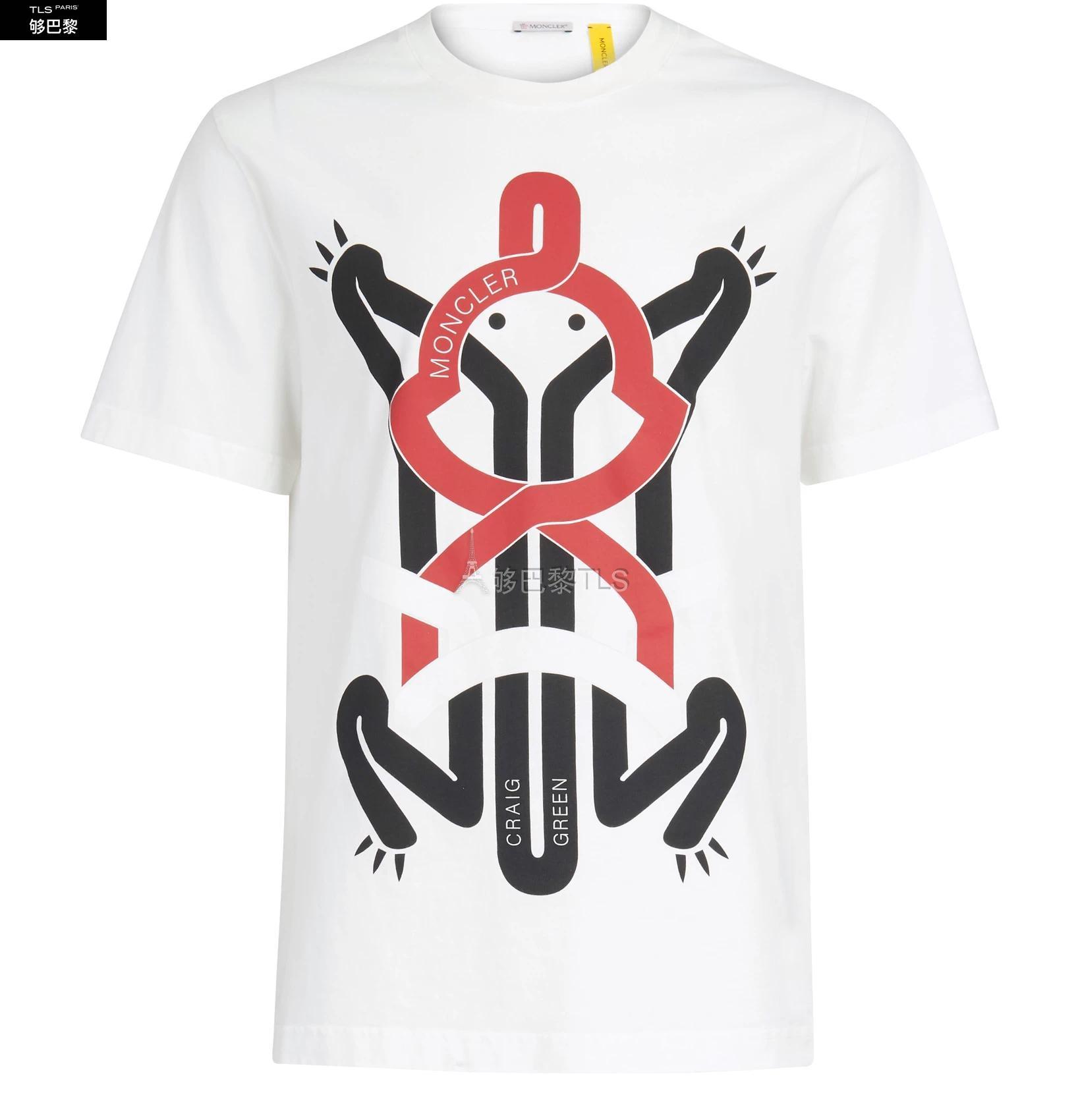 【包邮包税】 MONCLER蒙可蒙克莱 21年春夏 男士 短袖T恤 5 Moncler Craig Green  - Frog Graphic T 恤 MC3H 预定商品1-3周发货