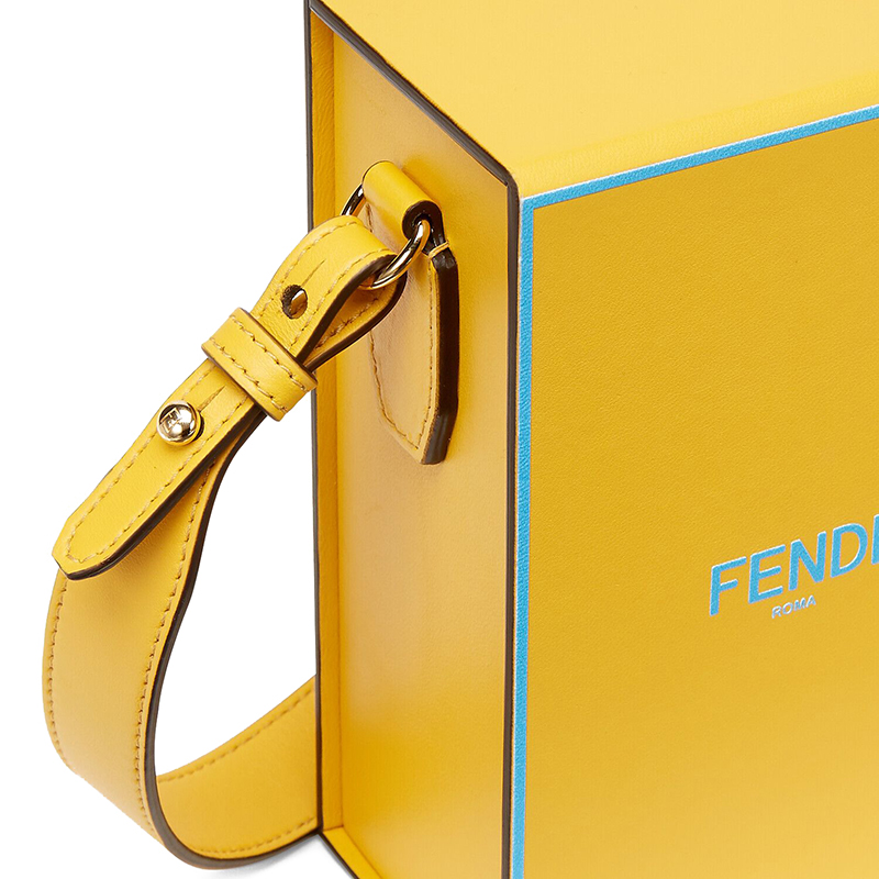 【包税】fendi/芬迪 2021秋冬新款 vertical box系列 女士黄色小牛皮