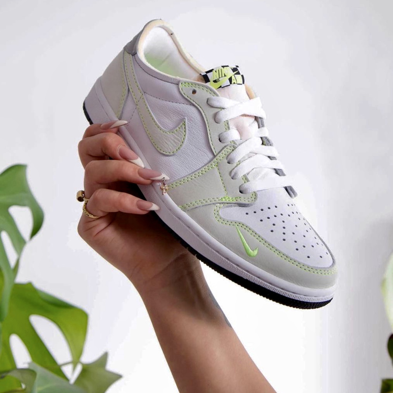 nike/耐克 air jordan 1 low og"ghost green"男款 aj1 白绿 幽灵绿