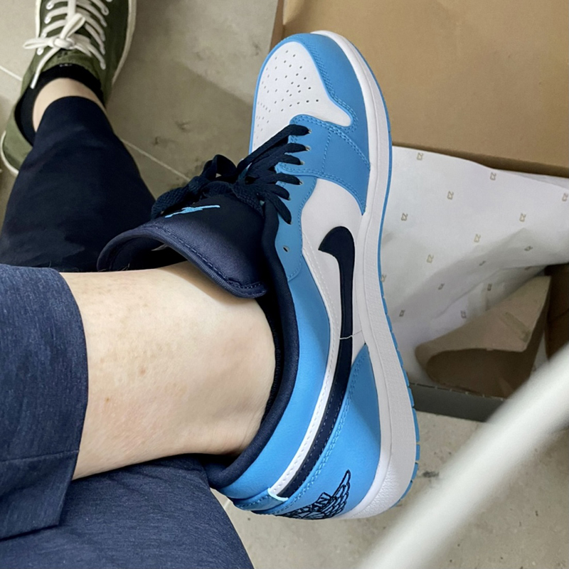 nike/耐克 air jordan 1 low unc 男女同款 2021新品 aj1 北卡蓝 白蓝