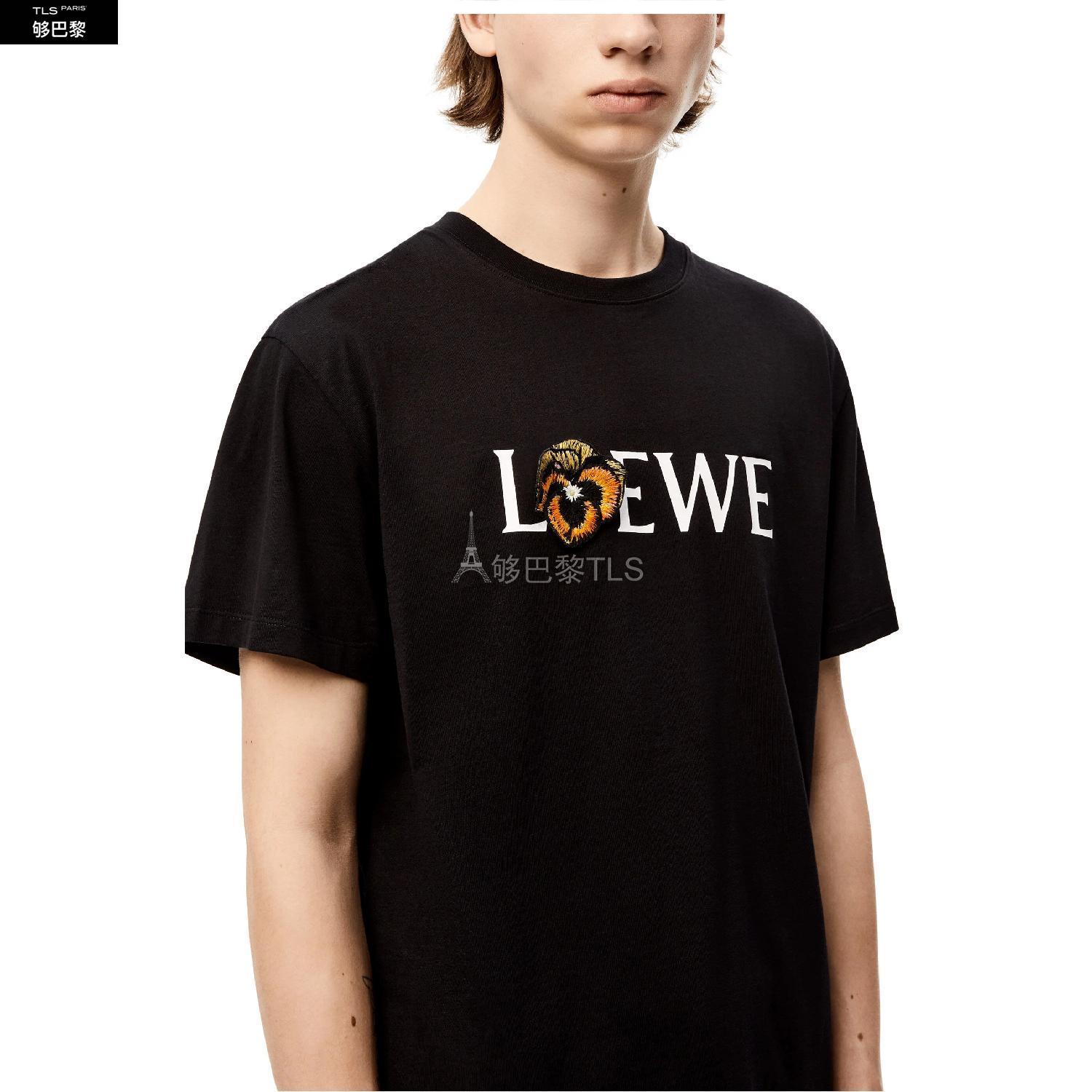 【包邮包税 loewe罗意威 21年春夏 男士 短袖t恤 pansy loewe t