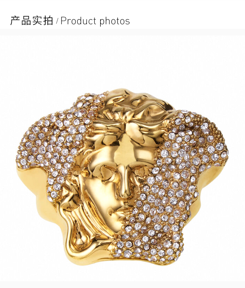 【versace范思哲 戒指/指环】versace/范思哲 男女同款中性金色金属