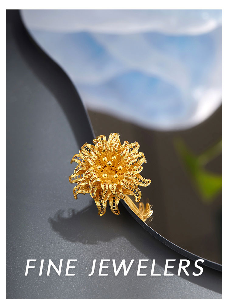 fine jewelers/方元老细金花丝镶嵌胸针