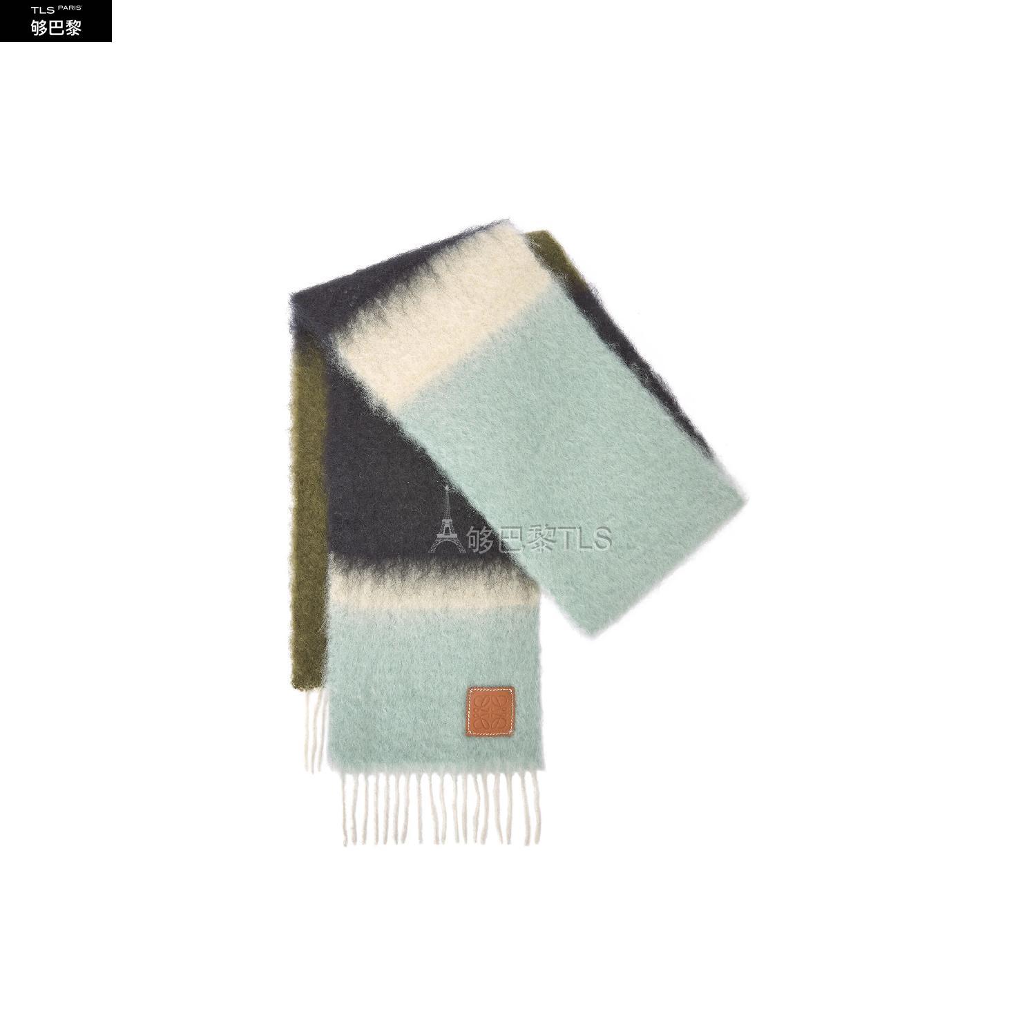 【包邮包税】 loewe罗意威 21年秋冬 男士 围巾 stripes scarf in