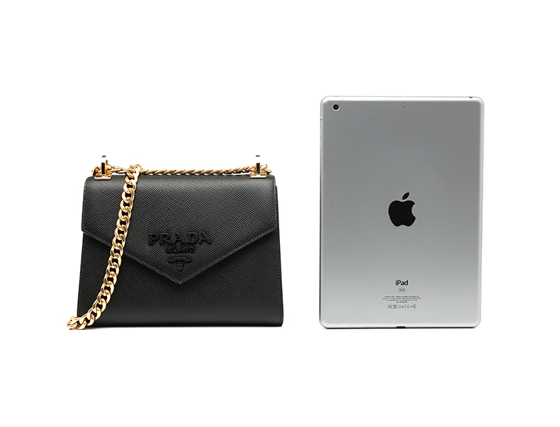 prada/普拉达21新品monochrome系列牛皮革女士单肩包链条包1bd1272er