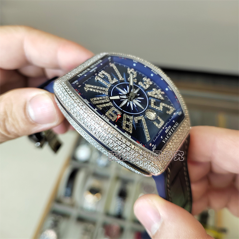 franck muller/法兰克穆勒游艇蓝盘自动机械男表v45scdt【盒证全】[99