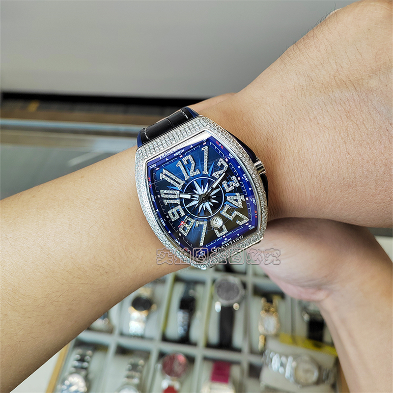 franck muller/法兰克穆勒游艇蓝盘自动机械男表v45scdt【盒证全】[99