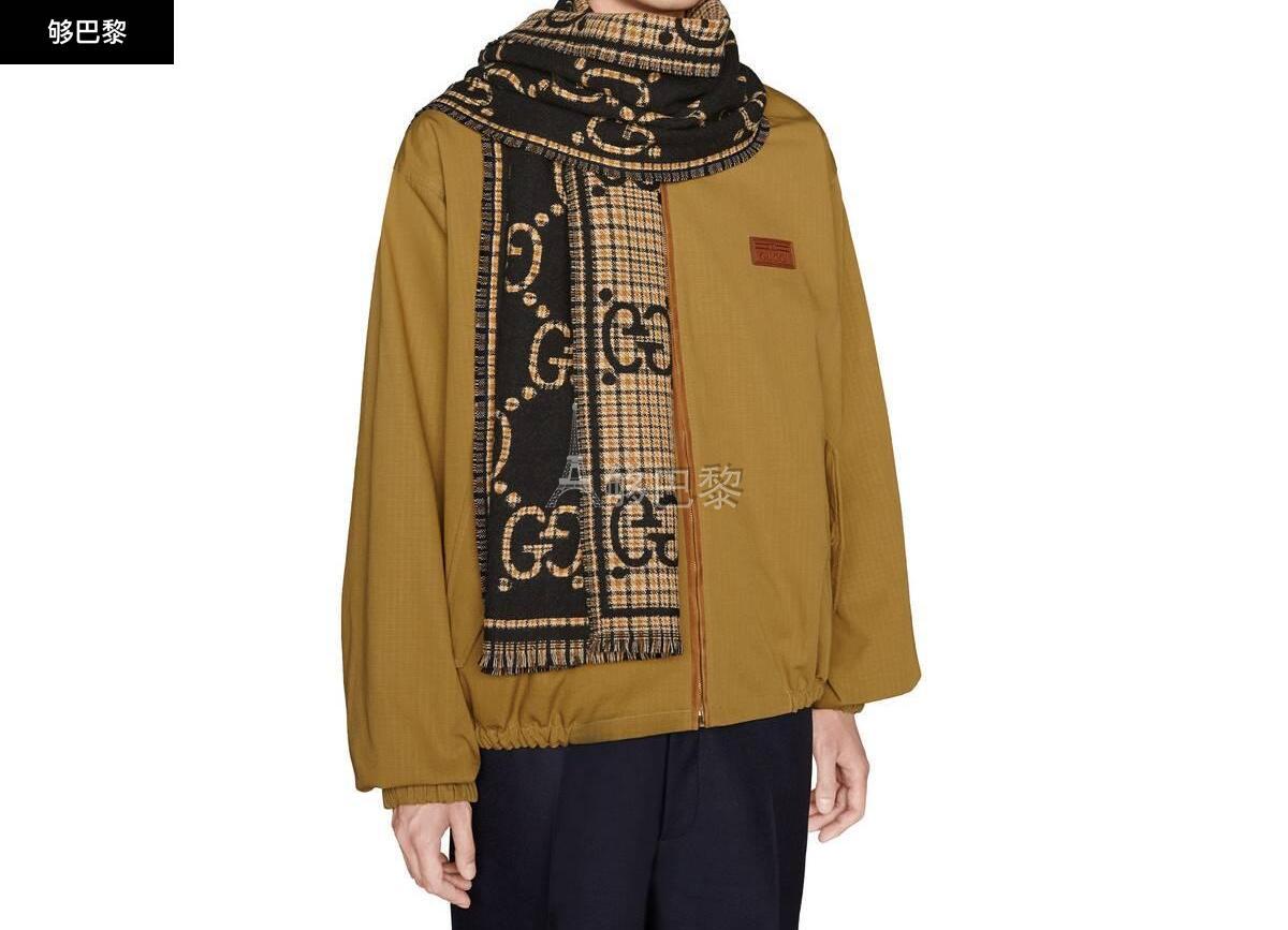 【GUCCI古驰 围巾】【包邮包税】 GUCCI古驰 23春夏 男士 GG羊毛围巾 660025 4G386 1079【正品 价格 图片】 - 寺库网