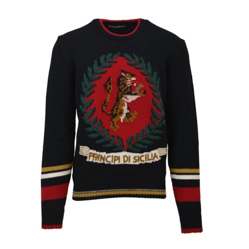 【18春夏 dolce&gabbana/杜嘉班纳 男士针织衫/毛衣 时尚 印花 4041