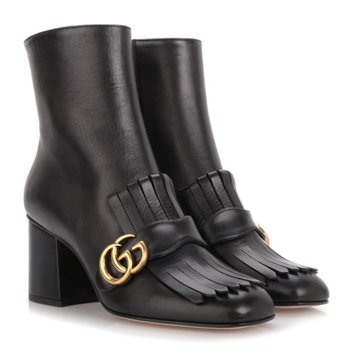 【16秋冬清仓】gucci/古驰 女士 真皮 流苏装饰 靴子 al
