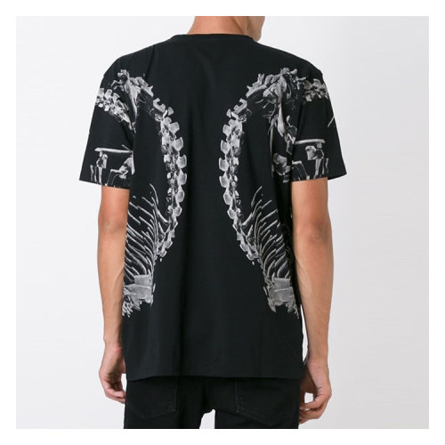 marcelo burlon/marcelo burlon 男士logo与骨骼图案印花纯棉短袖t恤