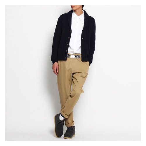 the shop tk/the shop tk男士休闲裤 休闲宽松搭配腰带卡其布裤