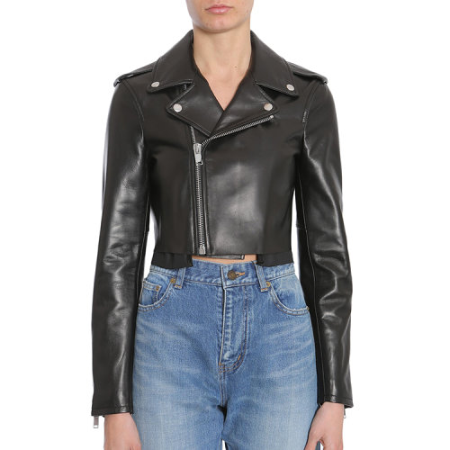 saintlaurent皮衣,saintlaurent卫衣 新品yvessaintlaurent圣罗兰女士经典皮衣eb