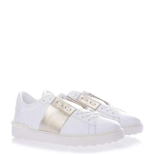 【18春夏 valentino/华伦天奴 皮革 时尚 百搭 白色 休闲运动鞋