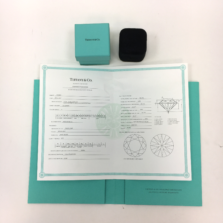 tiffany & co.(蒂芙尼) pt950铂金钻戒 12# 0.55ct