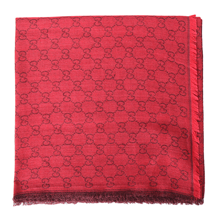 gucci(古驰) 红色logo羊毛围巾