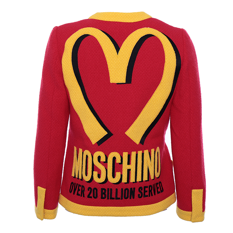 moschino couture  女士红色羊毛圆领上衣外套