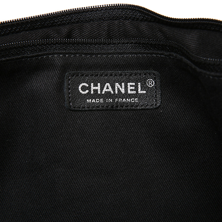 chanel(香奈儿) 黑色皮质斜挎包ch