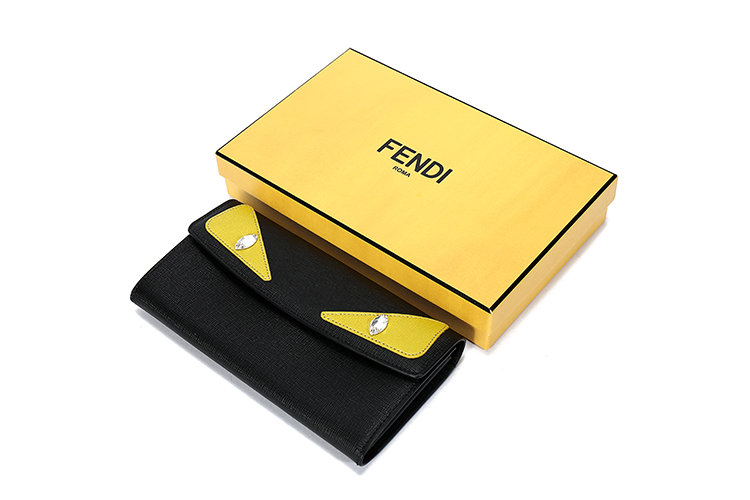fendi(芬迪) 黑色皮质长款钱夹