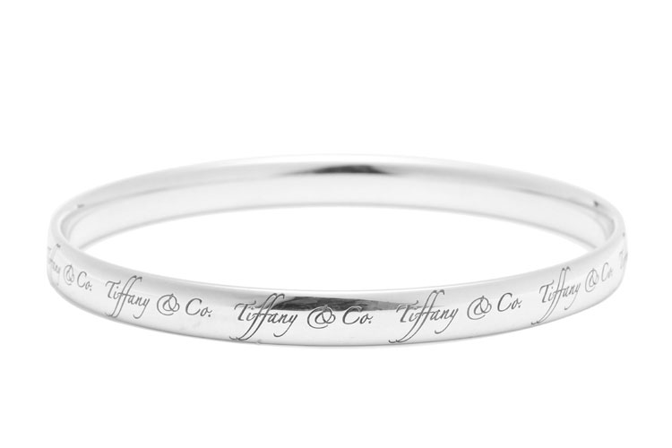 tiffany & co.(蒂芙尼) 925银logo刻字版手镯 ch