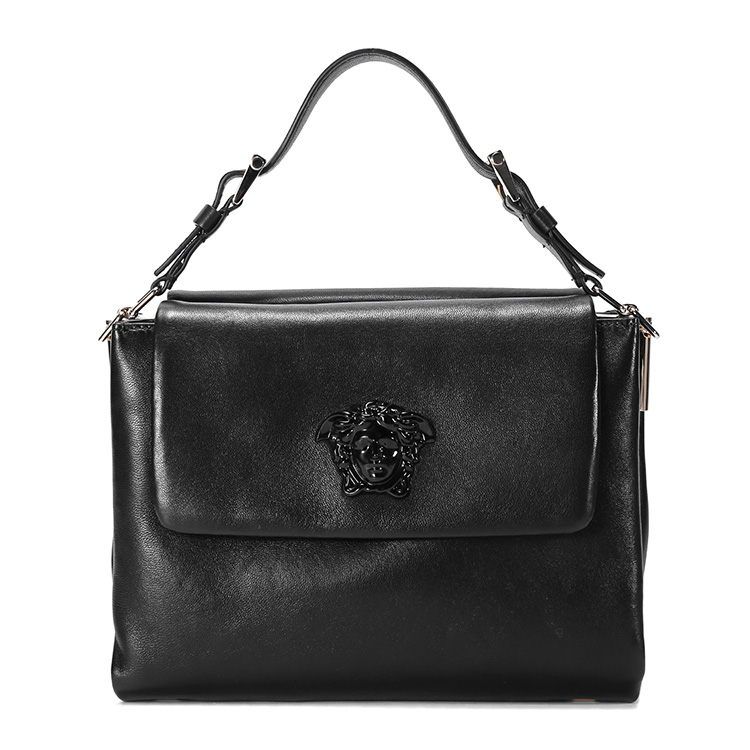 versace/范思哲女士黑色羊皮手提包
