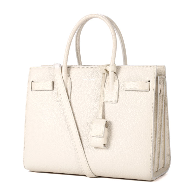 Yves saint Laurent(圣罗兰) 石灰白皮质风琴包