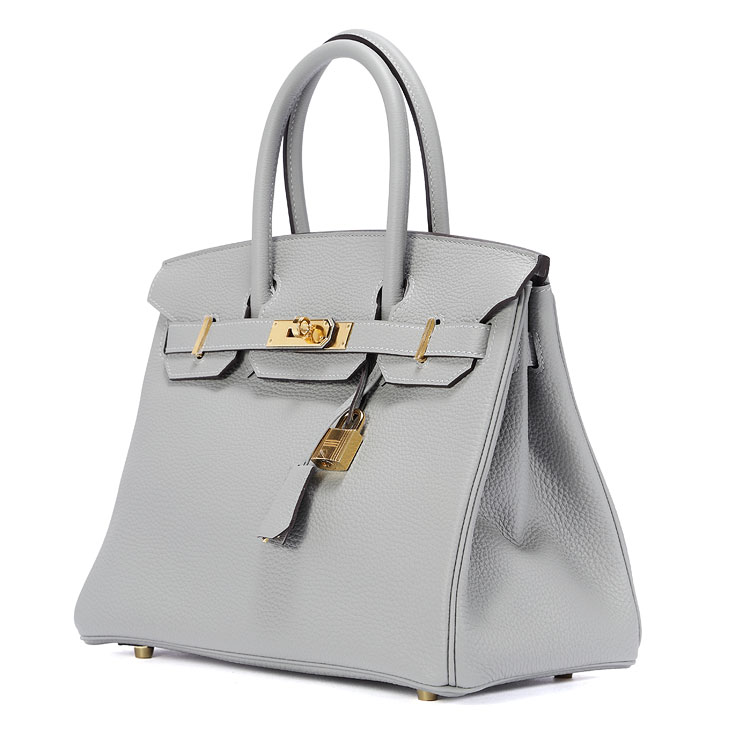 hermes(爱马仕 海鸥灰皮质birkin 30手提包