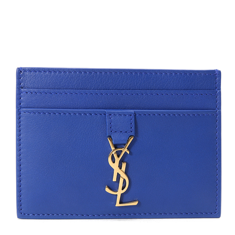 yves saint laurent(圣罗兰) #宝蓝色皮质卡包